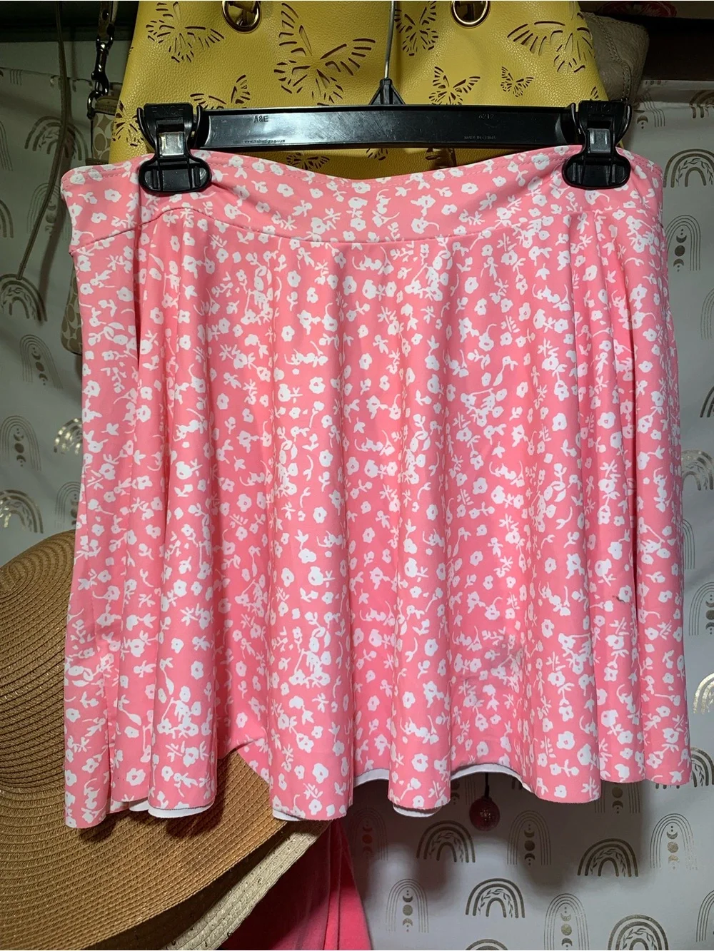 Pink Floral A-Line Skirt - Women